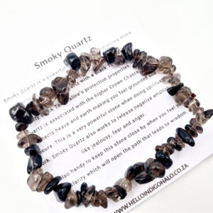 Smoky Quartz Gem Chips Bangle, South Africa Jewllery Shop, crystals