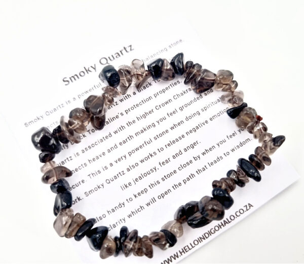 Smoky Quartz Gem Chips Bangle, South Africa Jewllery Shop, crystals