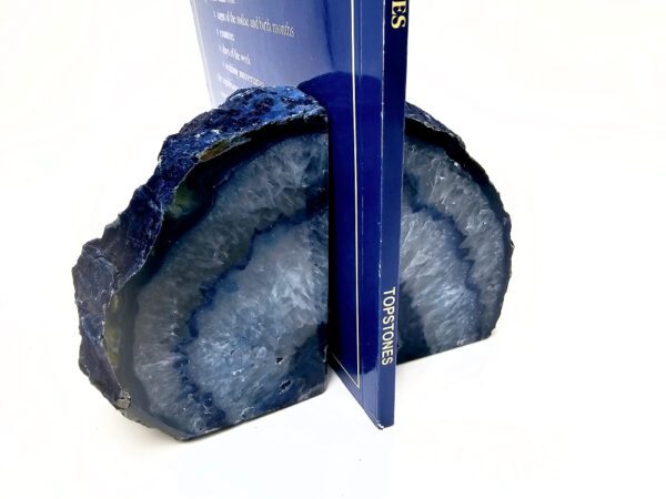 Agate Geode Book Ends (Blue) D - Image 2