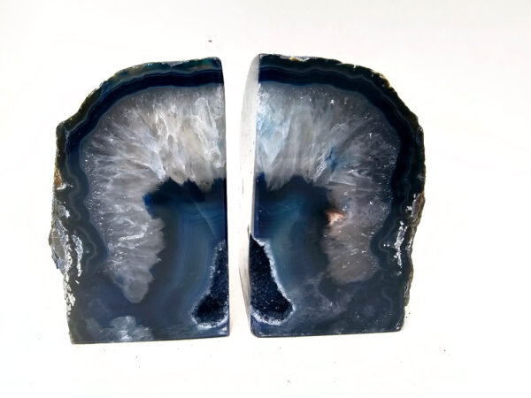 Agate Geode Book Ends (Blue) D