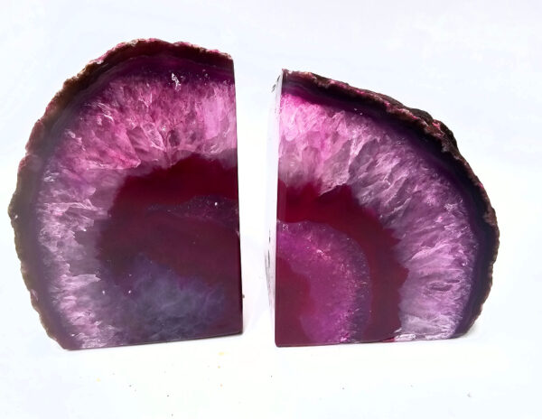 Agate Geode Book Ends (Pink) A