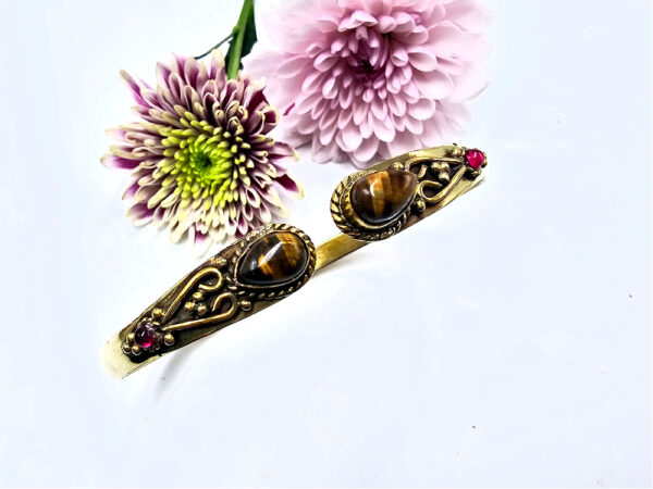 Tigers Eye Bangle (Brass)