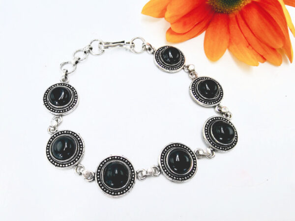 Black Onyx Gem Bracelet Links