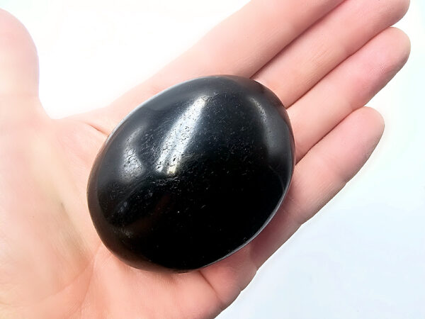 Black Tourmaline Palm Stone A (206g)