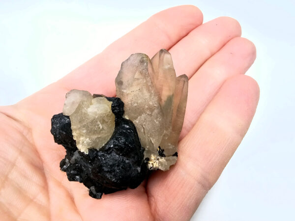 Black Tourmaline Rough Cluster T (44g) Smoky Quartz - Image 2