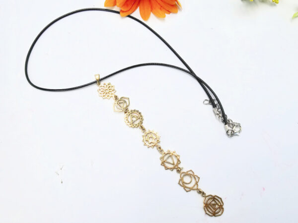 Chakra Symbol Necklace (Brass) - Image 2