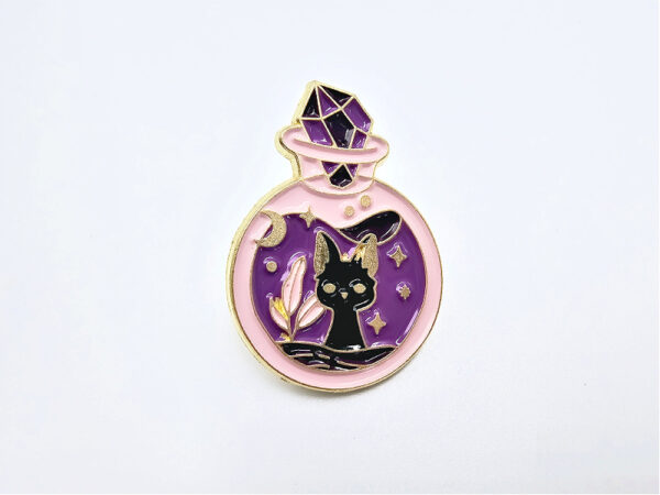 Crystal Cat Pin Badge