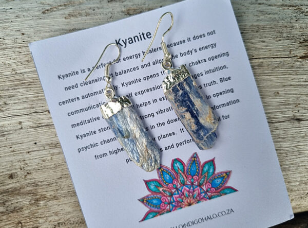 Raw Kyanite Earrings - Image 2