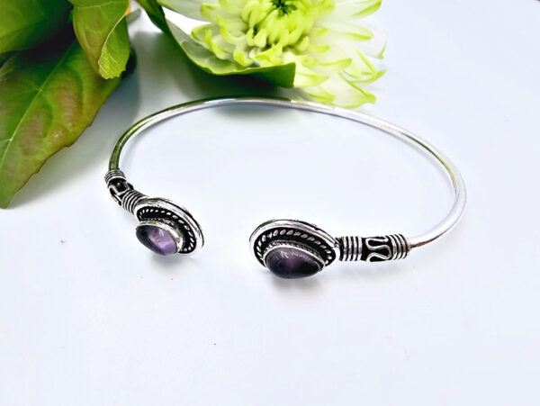 Ethnic BOHO Double Amethyst Bracelet