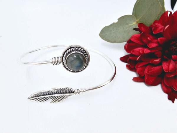 Feather Bangle Labradorite