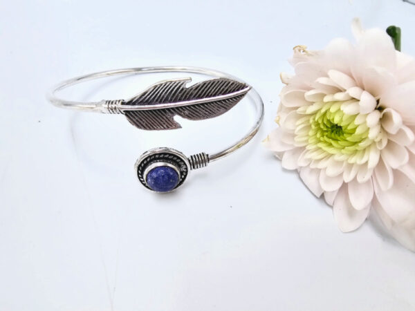 Feather Bangle Lapis Lazuli