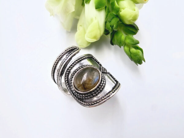 Labradorite Wrap Around Ring (Adjustable)