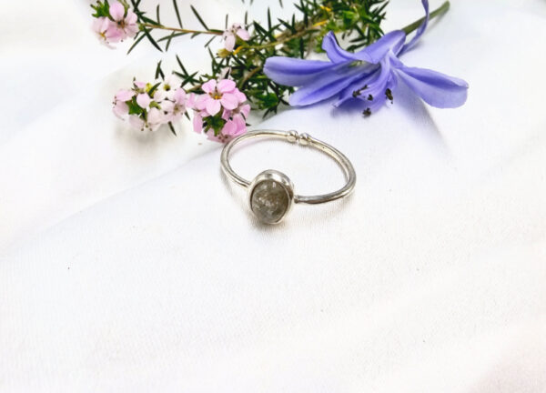 Labradorite Oval Ring (925 Silver) - Image 2