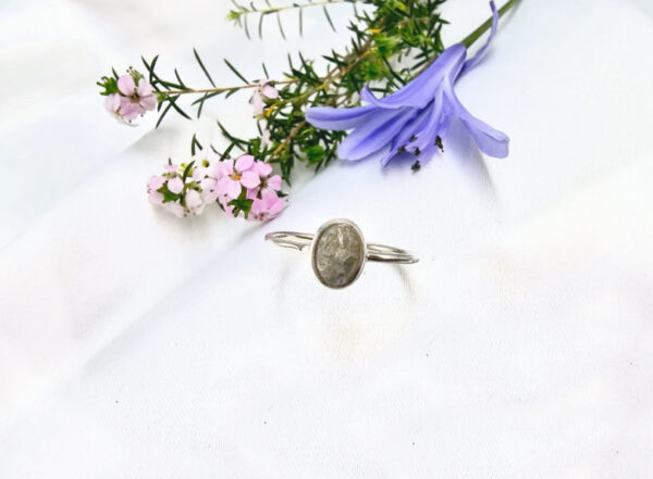 Labradorite Oval Ring (925 Silver)