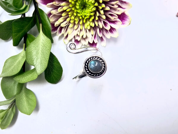 Labradorite Twirl Ring