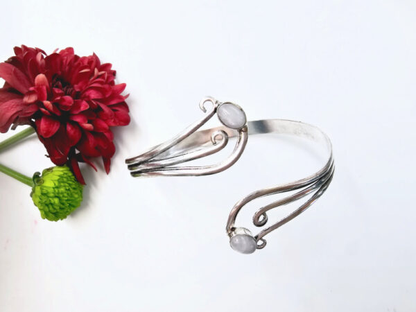 Moonstone Bangle Double Swirl