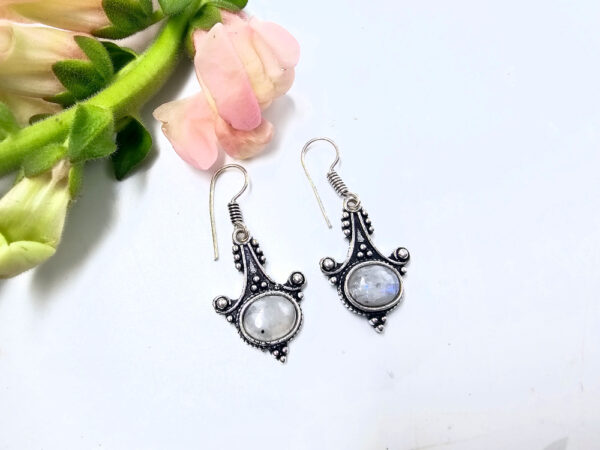 Moonstone Earrings Detailed Drop