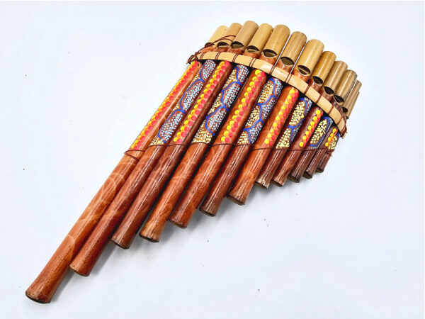 Carved Bamboo Pan Flute (29cm)