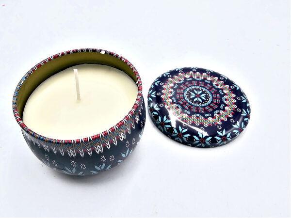 Scented Candle In A Tin (Mandala Blue's)