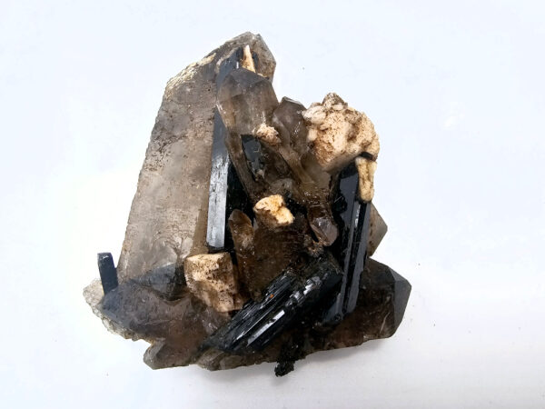 Smoky Quartz Cluster E (44g) Aegirine