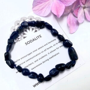 Sodalite Crystal Nugget Bangle, crystal nugget bangle, sodalite jewellery