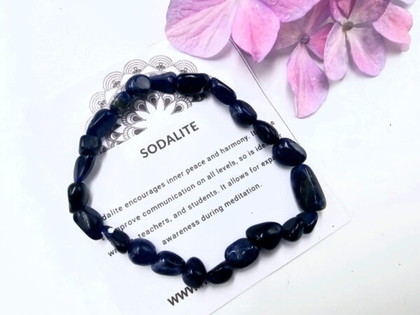 Sodalite Crystal Nugget Bangle, crystal nugget bangle, sodalite jewellery