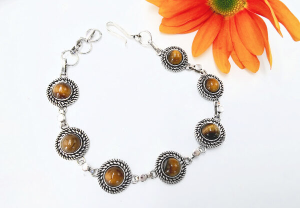 Tigers Eye Gem Bracelet Links