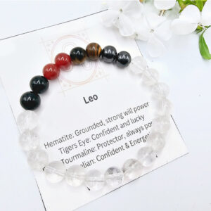 Leo Zodiac Gem Bracelet, jewellery, spiritual bangle