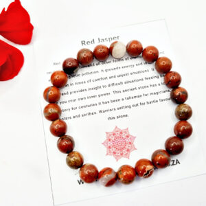 Red Jasper Round Beaded Bangle, red crystal bangle, red jasper bangle