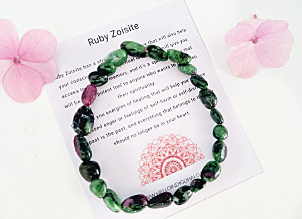 Ruby Zoisite Crystal Nugget Bangle, South Africa crystal bangle, bangle