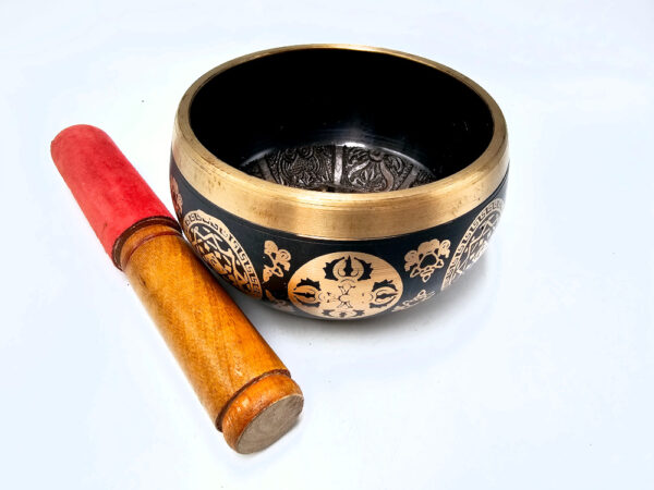 Black Brass Tibetan Singing Bowl (Medium)