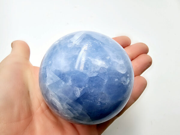 Blue Calcite Sphere (21cm Circumference)