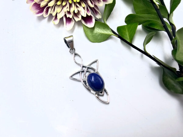 Celtic Lapis Lazuli 925 Silver Pendant