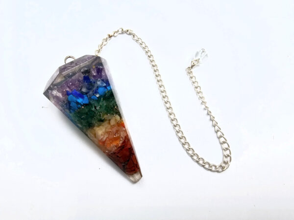 Chakra Resin Point Pendulum