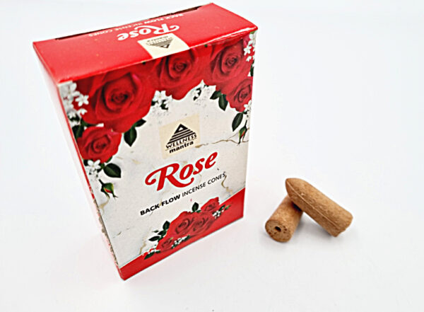 Rose Backflow Incense Cones 10s Wellness Mantra