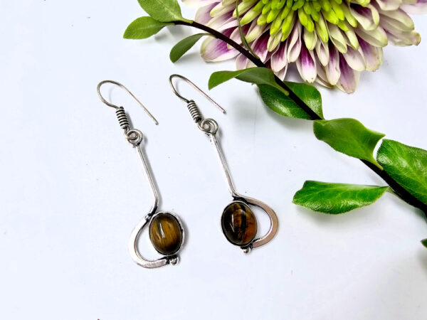 Tigers Eye Earrings Free Spirit