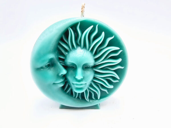 Sun & Moon Green Candle (9cm)