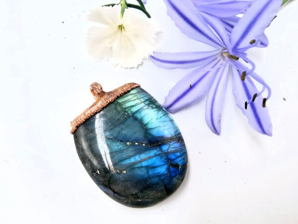 Labradorite Copper Pendant B