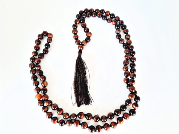 Red Tigers Eye Mala Necklace