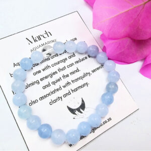 March Birthstone Bangle, Aquamarine, South Africa Jewellery shop