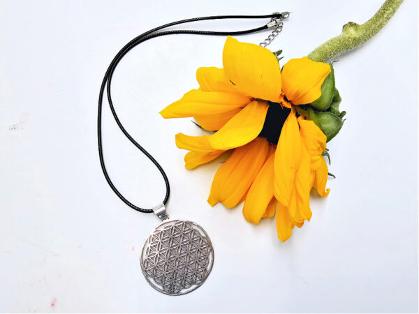 Flower Of Life Necklace (White Brass) - Image 2