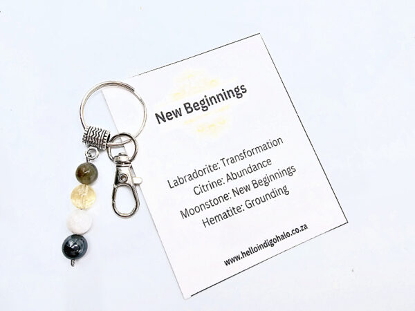 New Beginnings Gemstone Key Ring