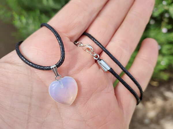 Opalite Heart Necklace (1.5cm) - Image 2