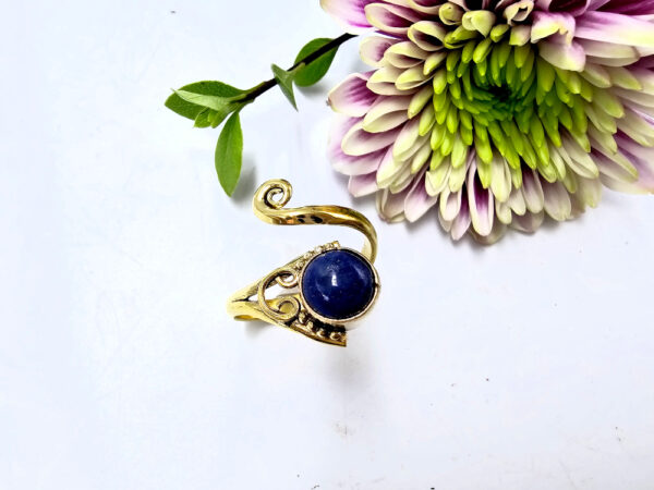 Lapis Lazuli Wrap Twirl Ring