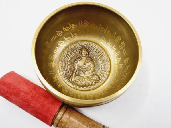 Brass Tibetan Singing Bowl Buddha (Small) - Image 2