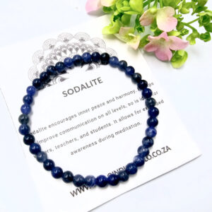 Sodalite Round Beaded Bangle, gemstone bracelet, polished beads crystal bracelet