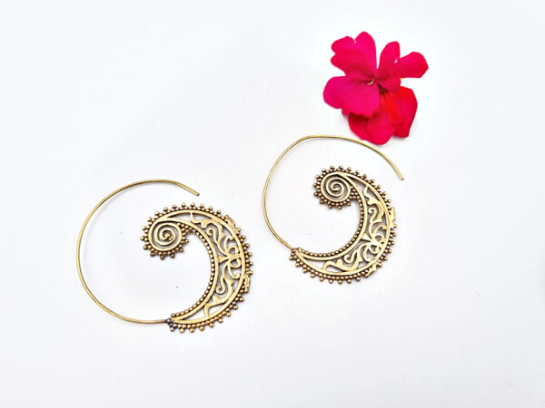 Boho Leaf Twirls Earrings