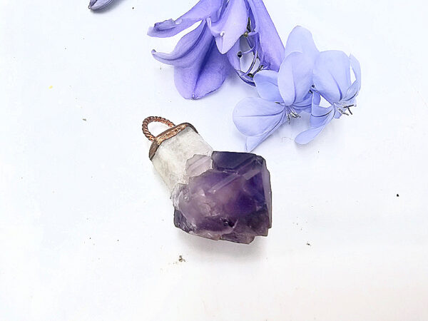 Amethyst Sceptre Copper Pendant