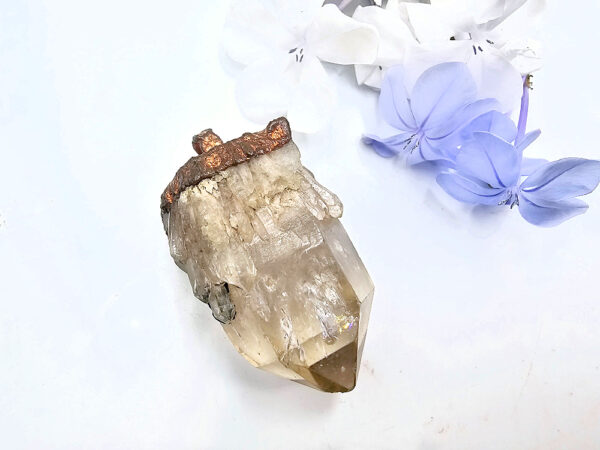 Citrine Cluster Copper Pendant