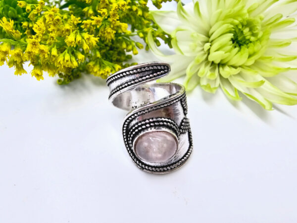 Clear Quartz Wrap Around Ring (Adjustable)